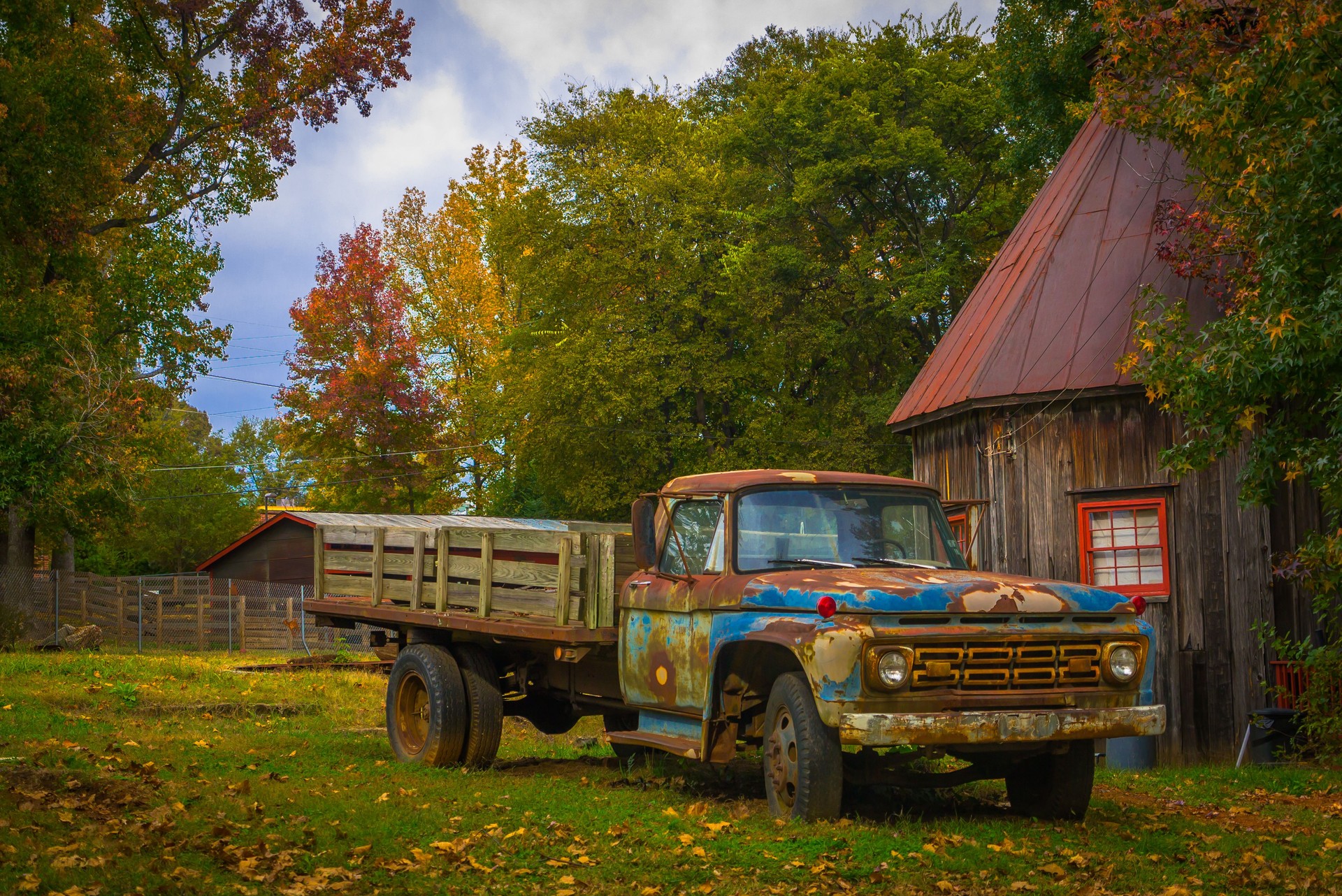 Old Truck in Countryside